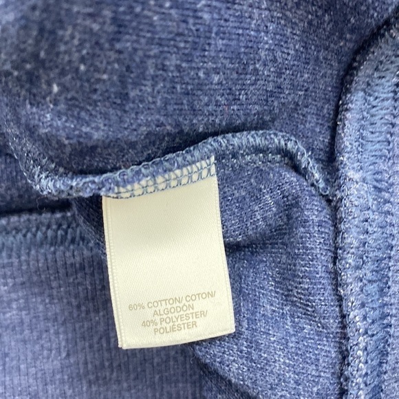 VS VICTORIA’S SECRET Navy Fuzzy Fleece Long Tunic Pullover Sweatshirt Medium - Picture 8 of 8